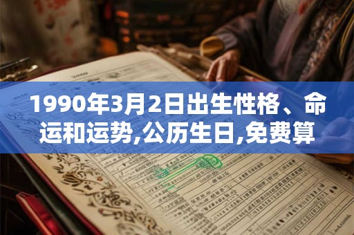 1990年3月2日出生性格、命运和运势,公历生日,免费算命