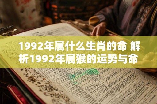 1992年属什么生肖的命 解析1992年属猴的运势与命运