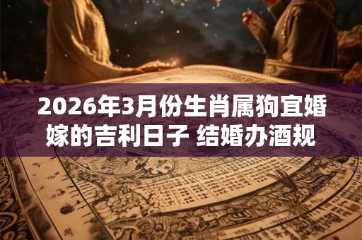 2026年3月份生肖属狗宜婚嫁的吉利日子 结婚办酒规矩