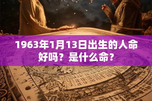 1963年1月13日出生的人命好吗?是什么命? 1963年1月13日出生的人命好吗?是什么命?