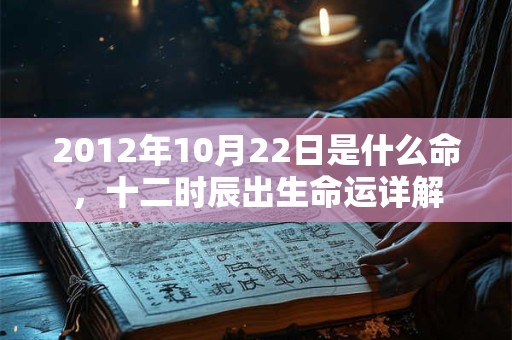 2012年10月22日是什么命,十二时辰出生命运详解 2012年10月22日是什么命,十二时辰出生命运详解