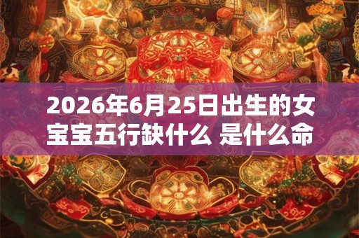 2026年6月25日出生的女宝宝五行缺什么 是什么命