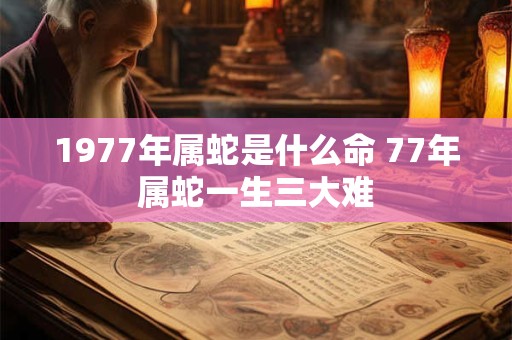 1977年属蛇是什么命 77年属蛇一生三大难 1977年属蛇是什么命 77年属蛇一生三大难