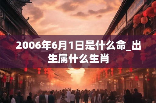 2006年6月1日是什么命_出生属什么生肖