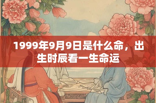 1999年9月9日是什么命，出生时辰看一生命运