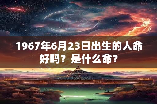 1967年6月23日出生的人命好吗？是什么命？