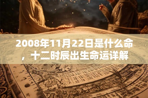 2008年11月22日是什么命，十二时辰出生命运详解