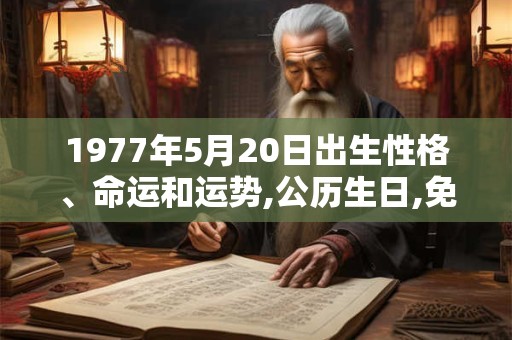 1977年5月20日出生性格、命运和运势,公历生日,免费算命 1977年5月20日出生性格、命运和运势,公历生日,免费算命