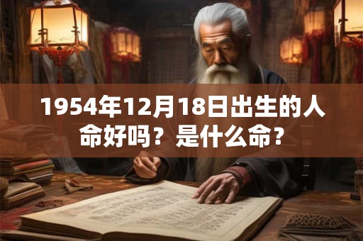 1954年12月18日出生的人命好吗？是什么命？