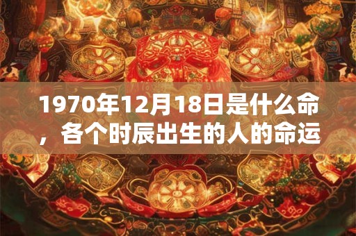 1970年12月18日是什么命，各个时辰出生的人的命运