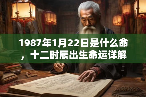 1987年1月22日是什么命，十二时辰出生命运详解