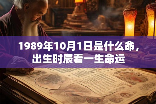 1989年10月1日是什么命，出生时辰看一生命运