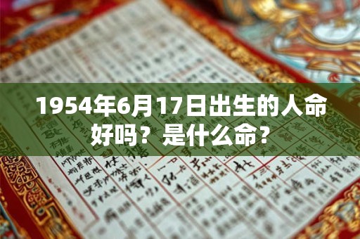1954年6月17日出生的人命好吗?是什么命? 1954年6月17日出生的人命好吗?是什么命?