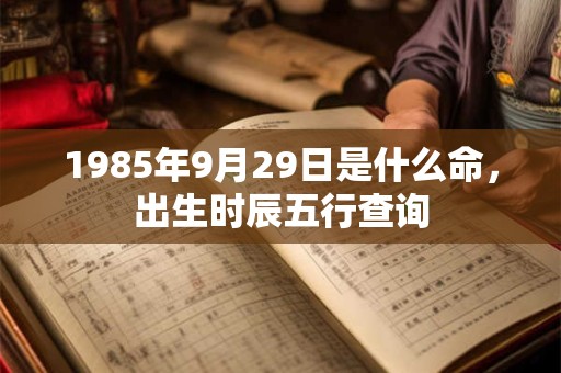 1985年9月29日是什么命，出生时辰五行查询