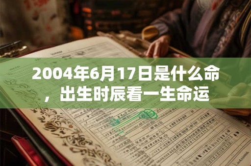 2004年6月17日是什么命,出生时辰看一生命运 2004年6月17日是什么命,出生时辰看一生命运