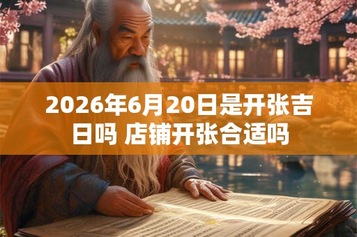 2026年6月20日是开张吉日吗 店铺开张合适吗 2026年6月20日是开张吉日吗 店铺开张合适吗