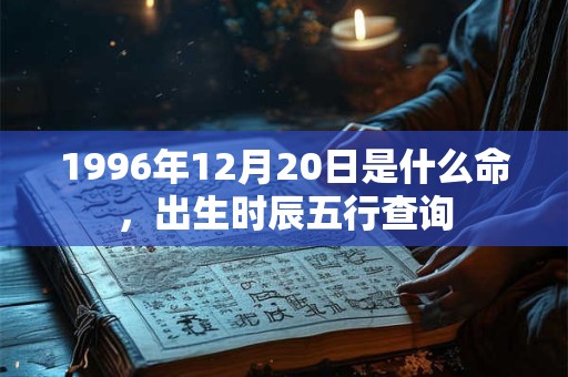 1996年12月20日是什么命,出生时辰五行查询 1996年12月20日是什么命,出生时辰五行查询