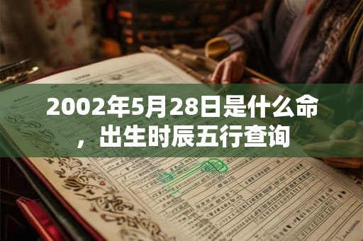 2002年5月28日是什么命,出生时辰五行查询 2002年5月28日是什么命,出生时辰五行查询