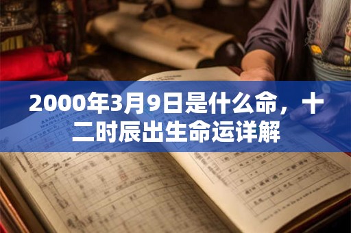 2000年3月9日是什么命，十二时辰出生命运详解