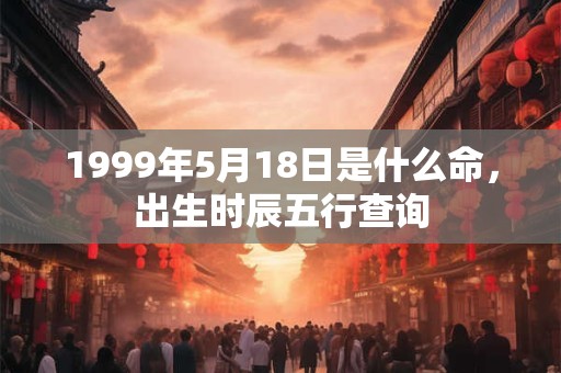 1999年5月18日是什么命,出生时辰五行查询 1999年5月18日是什么命,出生时辰五行查询