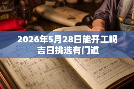 2026年5月28日能开工吗 吉日挑选有门道