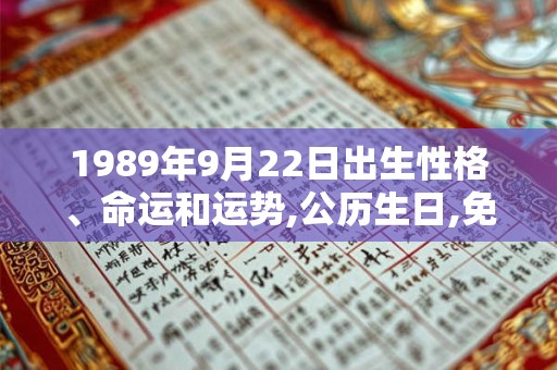 1989年9月22日出生性格、命运和运势,公历生日,免费算命