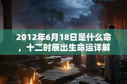 2012年6月18日是什么命，十二时辰出生命运详解