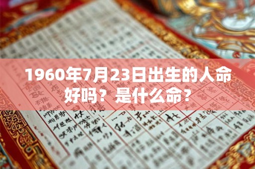 1960年7月23日出生的人命好吗？是什么命？