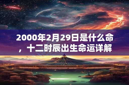2000年2月29日是什么命，十二时辰出生命运详解