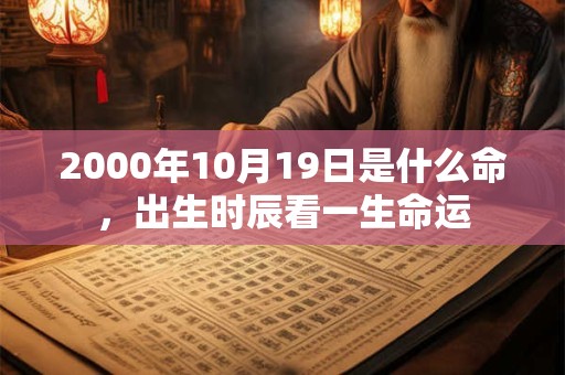 2000年10月19日是什么命，出生时辰看一生命运