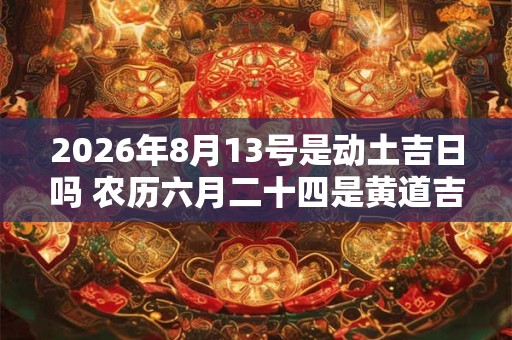 2026年8月13号是动土吉日吗 农历六月二十四是黄道吉日吗