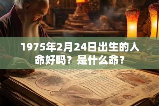 1975年2月24日出生的人命好吗?是什么命? 1975年2月24日出生的人命好吗?是什么命?