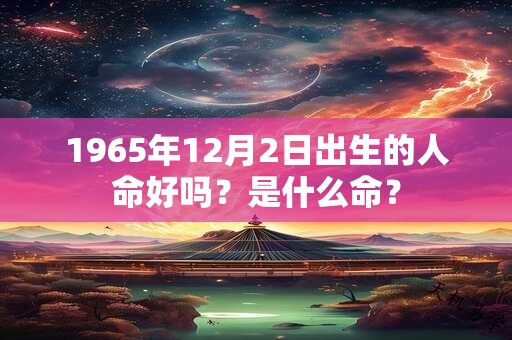 1965年12月2日出生的人命好吗？是什么命？