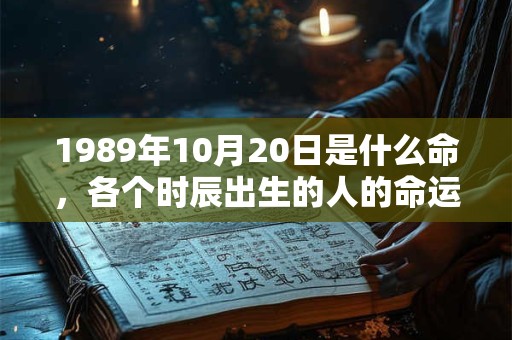 1989年10月20日是什么命，各个时辰出生的人的命运
