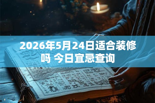2026年5月24日适合装修吗 今日宜忌查询 2026年5月24日适合装修吗 今日宜忌查询