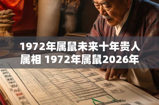 1972年属鼠未来十年贵人属相 1972年属鼠2026年运势如何