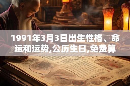 1991年3月3日出生性格、命运和运势,公历生日,免费算命 1991年3月3日出生性格、命运和运势,公历生日,免费算命