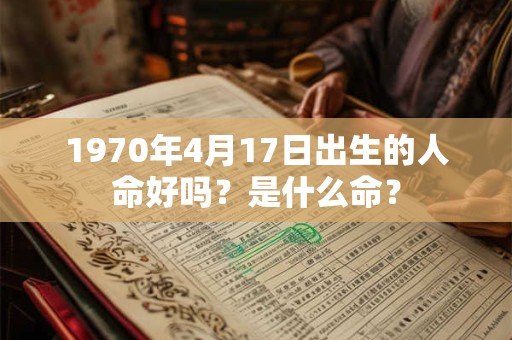 1970年4月17日出生的人命好吗？是什么命？