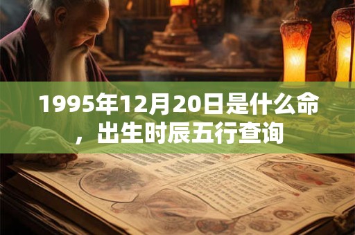 1995年12月20日是什么命，出生时辰五行查询