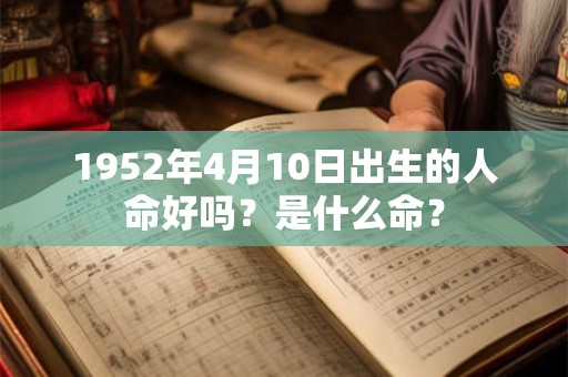 1952年4月10日出生的人命好吗？是什么命？
