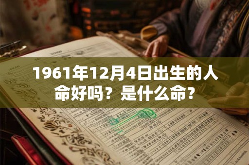 1961年12月4日出生的人命好吗？是什么命？