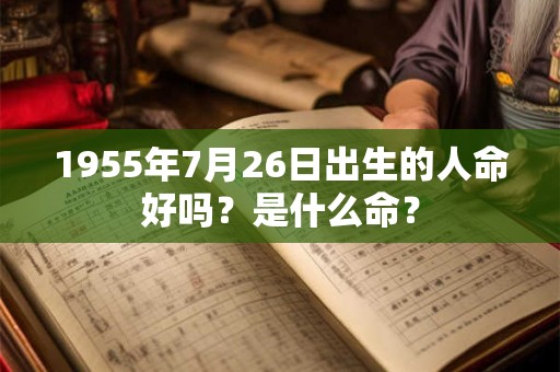 1955年7月26日出生的人命好吗？是什么命？