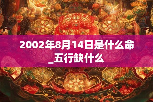 2002年8月14日是什么命_五行缺什么