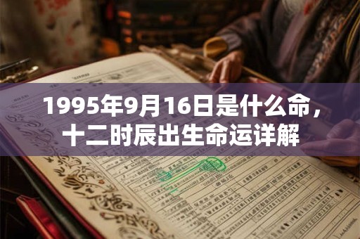 1995年9月16日是什么命,十二时辰出生命运详解 1995年9月16日是什么命,十二时辰出生命运详解