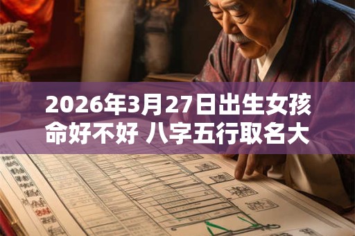 2026年3月27日出生女孩命好不好 八字五行取名大全