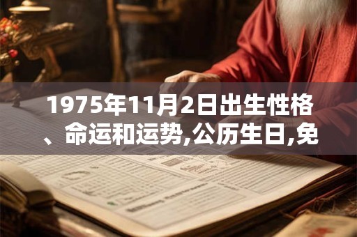 1975年11月2日出生性格、命运和运势,公历生日,免费算命 1975年11月2日出生性格、命运和运势,公历生日,免费算命