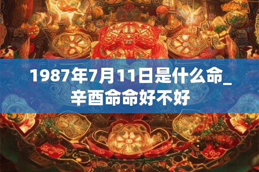 1987年7月11日是什么命_辛酉命命好不好