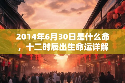 2014年6月30日是什么命，十二时辰出生命运详解