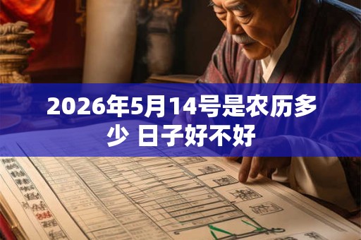 2026年5月14号是农历多少 日子好不好