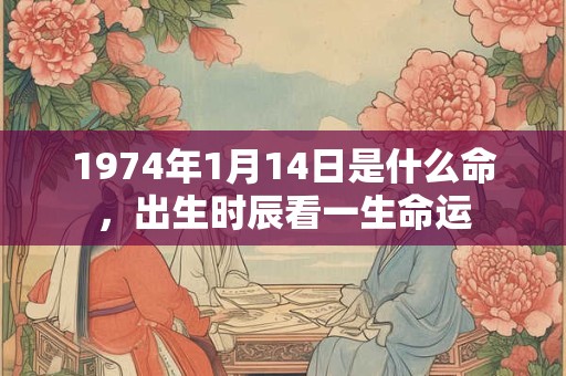 1974年1月14日是什么命,出生时辰看一生命运 1974年1月14日是什么命,出生时辰看一生命运
